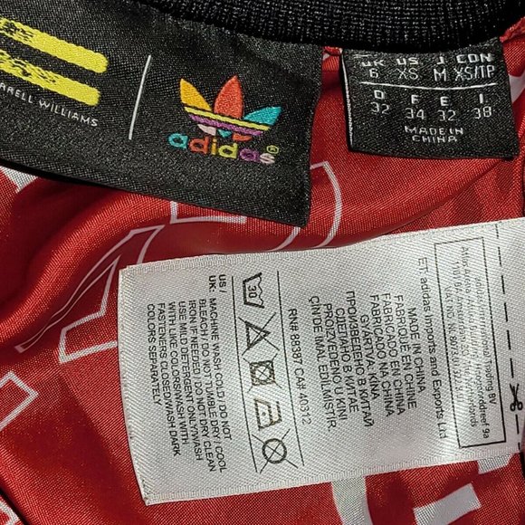 WOMENS ADIDASPHARRELLWILLIAMS HUMANRACESUPERSTAR VELOUR HUTRACK JACKET SZ XS/0-2 - Picture 16 of 16